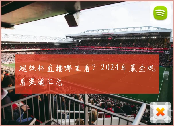 超级杯直播哪里看？2024年最全观看渠道汇总